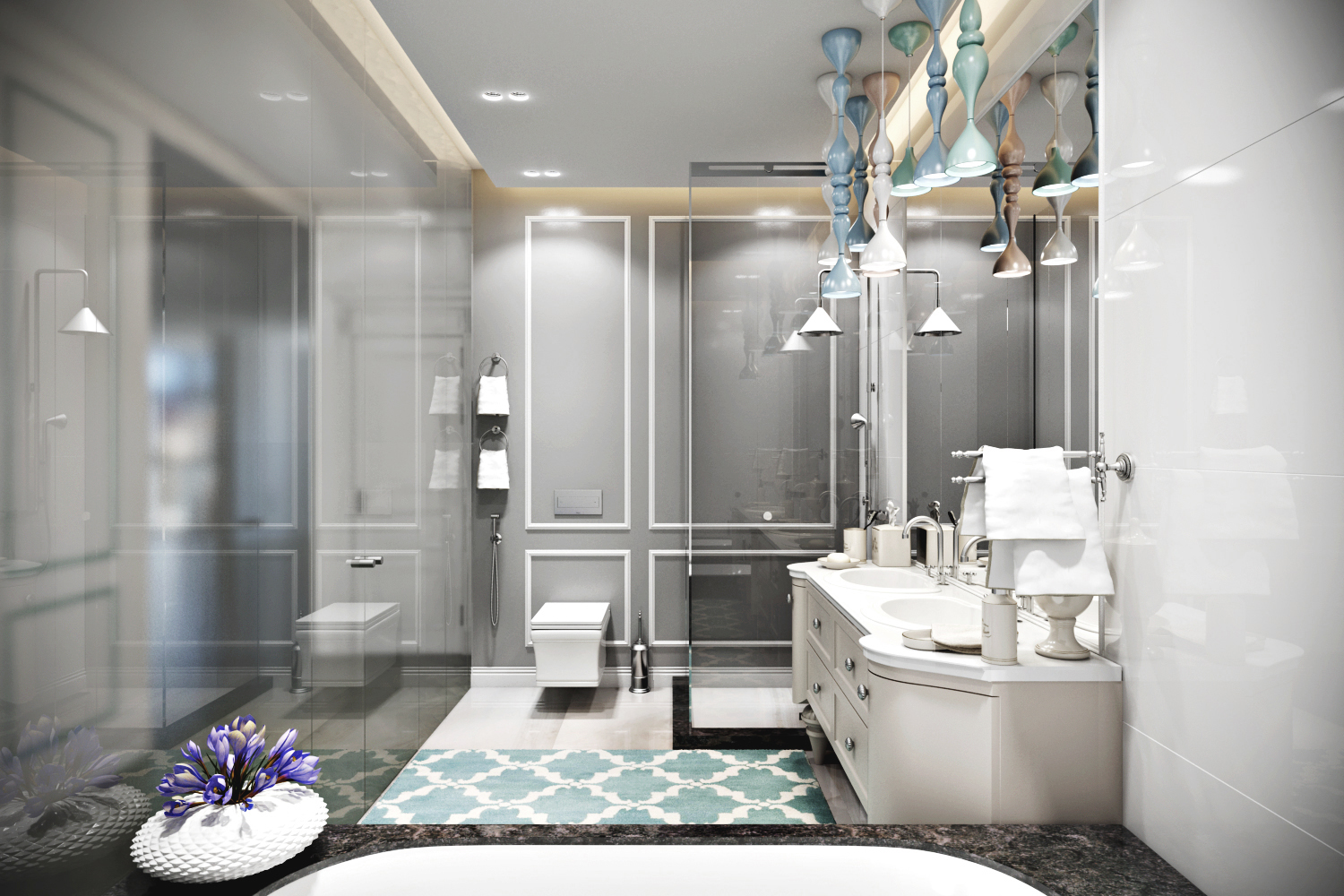 Фарбування стін у ванній кімнаті