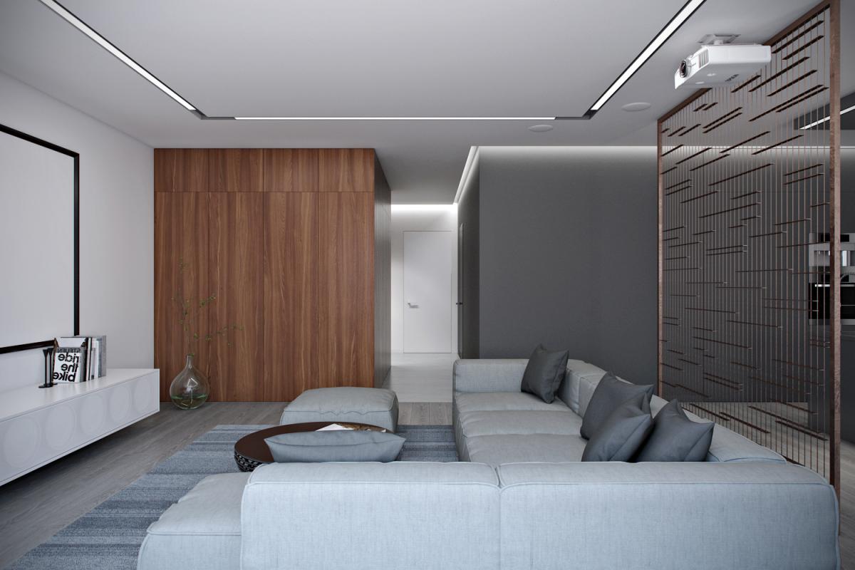 Сучасний стиль в інтер'єрі вітальні