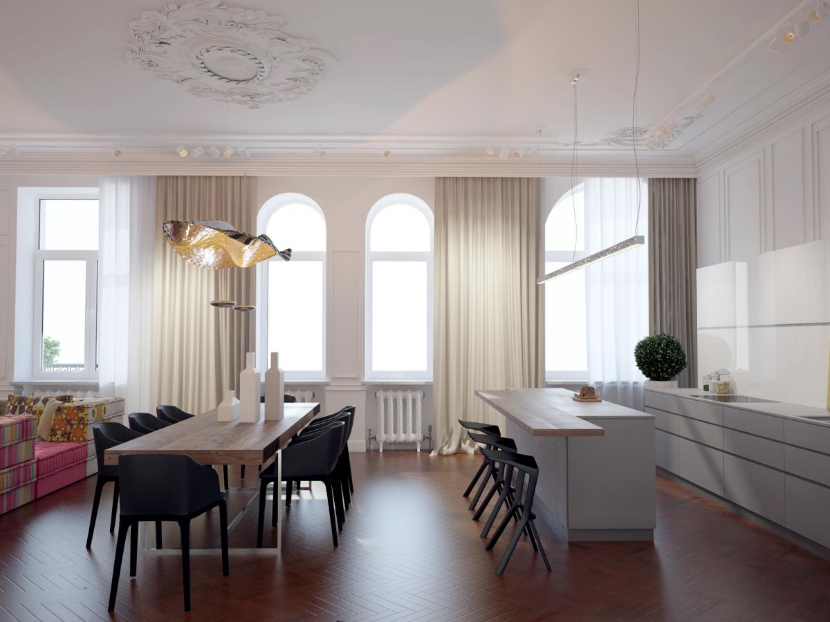 Оформлення стелі у вітальні