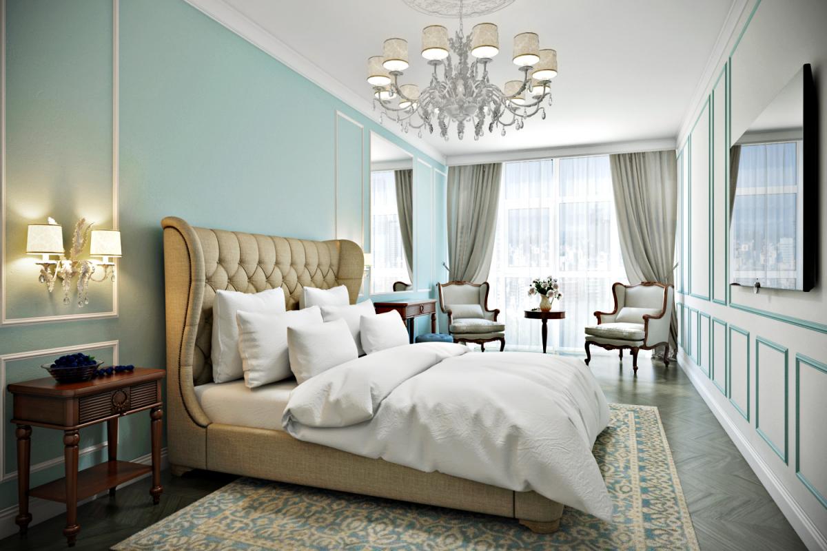 різні тони в спальні