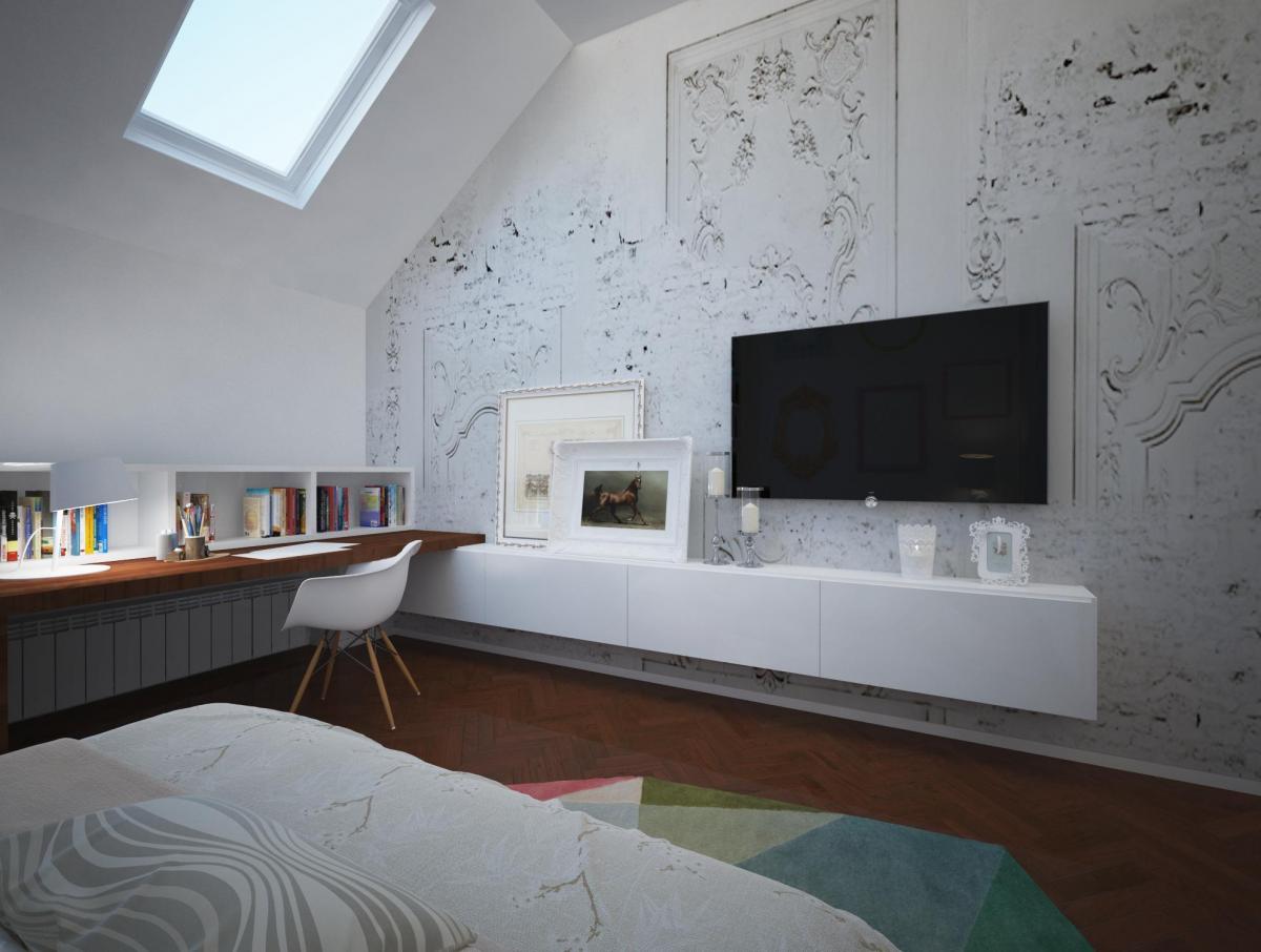 Оригінальні шпалери в спальні дівчинки