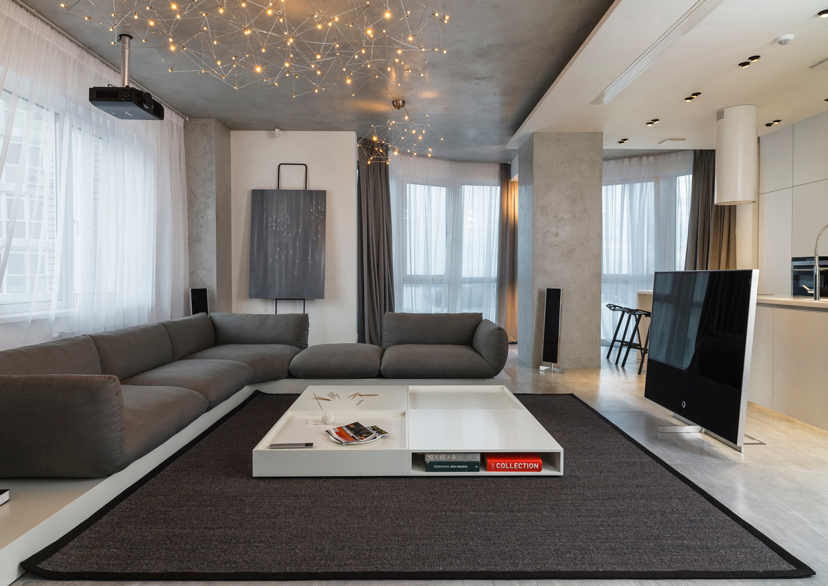 Телевізор в інтер’єрі вітальні